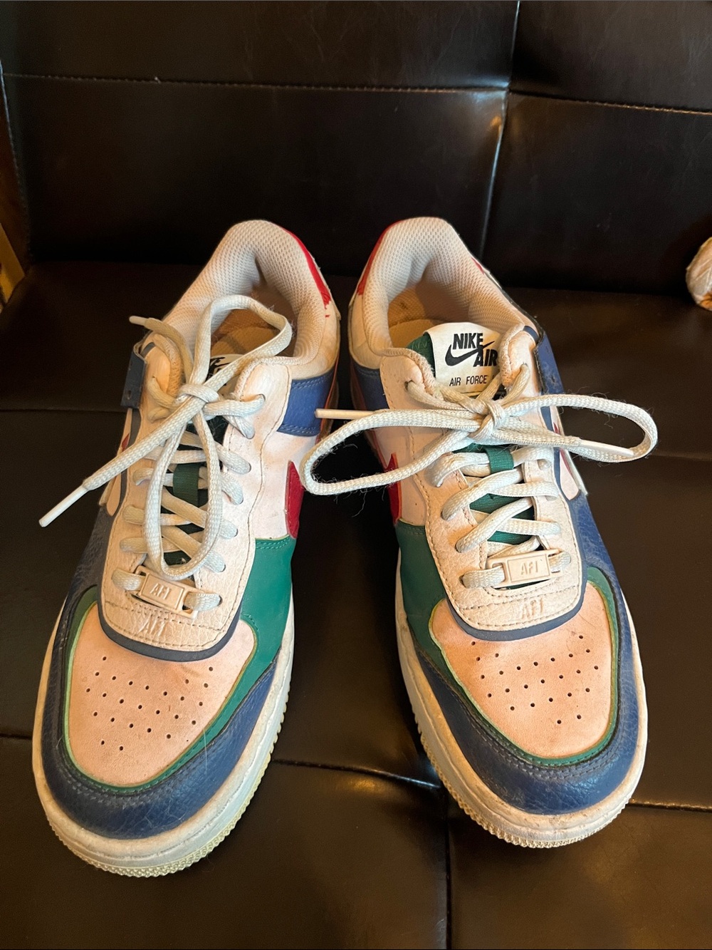 Nike Air Force 1 Multicolor Air Force 1 Sneakers - Pink, Green & Blue
